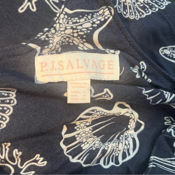 P.J Salvage navy blue seashell women's Cami size large - Picture 3 of 6